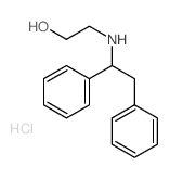Ethanol, 2-((1,2-diphenylethyl)amino)-, hydrochloride Structure
