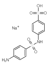 Benzenesulfonic acid, 4-(((4-aminophenyl)sulfonyl)amino)-, sodium salt Structure