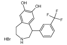 7,8-dihydroxy-1-(3-trifluoromethylphenyl)-2,3,4,5-tetrahydro-1H-3-benzazepine hydrobromide结构式