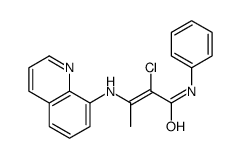 2-chloro-N-phenyl-3-(quinolin-8-ylamino)but-2-enamide结构式