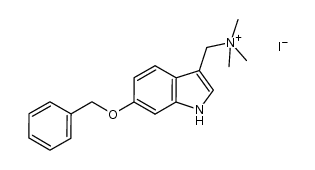 (6-benzyloxy-1H-indol-3-ylmethyl)trimethylammonium iodide结构式
