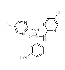 N-[(3-aminophenyl)-[(5-chloropyrimidin-2-yl)amino]phosphoryl]-5-chloro-pyrimidin-2-amine结构式