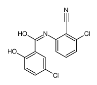 5-chloro-N-(3-chloro-2-cyanophenyl)-2-hydroxybenzamide Structure