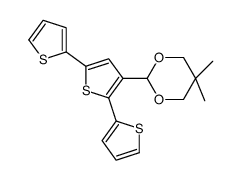 2-(2,5-dithiophen-2-ylthiophen-3-yl)-5,5-dimethyl-1,3-dioxane结构式