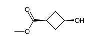 3-Hydroxy-1-cyclobutancarbonsaeuremethylester Structure