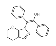Benzenemethanol, a-[(5,6-dihydropyrano[2,3-c]pyrazol-1(4H)-yl)phenylmethylene]-结构式