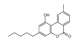 1-hydroxy-9-methyl-3-pentyl-6H-dibenzo[b,d]pyran-6-one结构式