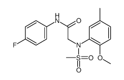 N-(4-fluorophenyl)-2-(2-methoxy-5-methyl-N-methylsulfonylanilino)acetamide Structure
