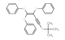 Benzene,1,1',1''-[[1-[[(1,1-dimethylethyl)thio]ethynyl]-1-ethenyl-2-ylidene]tris(thio)]tris-(9CI)结构式