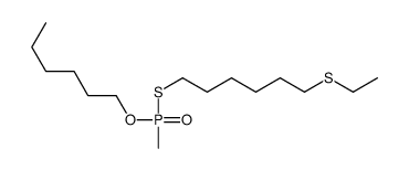 1-ethylsulfanyl-6-[hexoxy(methyl)phosphoryl]sulfanylhexane结构式