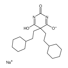 5,5-Bis(2-cyclohexylethyl)-2-sodiooxy-4,6(1H,5H)-pyrimidinedione结构式