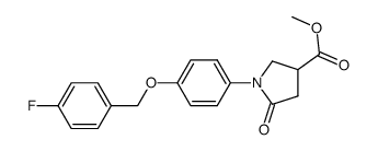 (RS)-1-[4-(4-fluoro-benzyloxy)-phenyl]-5-oxo-pyrrolidine-3-carboxylic acid methyl ester Structure