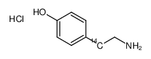 4-(2-aminoethyl)phenol,hydrochloride Structure