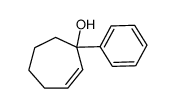 (RS)-1-phenyl-cyclohept-2-en-1-ol结构式