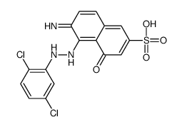 6-amino-5-[(2,5-dichlorophenyl)azo]-4-hydroxynaphthalene-2-sulphonic acid结构式
