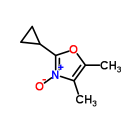 Oxazole, 2-cyclopropyl-4,5-dimethyl-, 3-oxide (9CI) structure