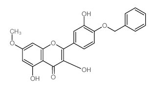 2-(4-(benzyloxy)-3-hydroxyphenyl)-3,5-dihydroxy-7-methoxy-4H-chromen-4-one (en)4H-1-Benzopyran-4-one, 3,5-dihydroxy-2-[3-hydroxy-4-(phenylmethoxy)phenyl]-7-methoxy- (en)结构式