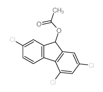 (2,4,7-trichloro-9H-fluoren-9-yl) acetate结构式