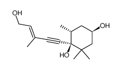 1,4-Cyclohexandiol, 1-(5-hydroxy-3-methyl-3-penten-1-ynyl)-2,2,6-trimethyl-, [1S-[1alpha,1(E),4alpha,6beta]]结构式