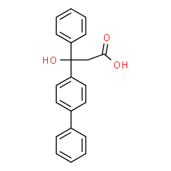 Hydracrylic acid, 3-(4-biphenylyl)-3-phenyl-, (+)- Structure