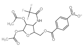 [4,5-diacetyloxy-3-[(2,2,2-trifluoroacetyl)amino]oxolan-2-yl]methyl 4-nitrobenzoate结构式
