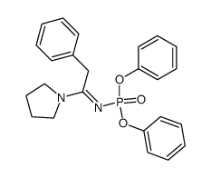 [2-Phenyl-1-pyrrolidin-1-yl-eth-(Z)-ylidene]-phosphoramidic acid diphenyl ester Structure