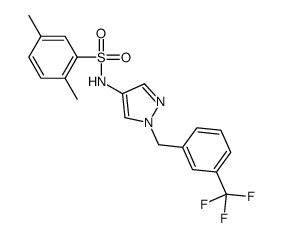 2,5-dimethyl-N-[1-[[3-(trifluoromethyl)phenyl]methyl]pyrazol-4-yl]benzenesulfonamide Structure