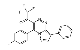 2,2,2-trifluoro-1-[4-(4-fluorophenyl)-8-phenylpyrazolo[5,1-c][1,2,4]triazin-3-yl]ethanone结构式