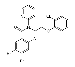 6,7-dibromo-2-[(2-chlorophenoxy)methyl]-3-pyridin-2-ylquinazolin-4-one Structure