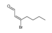 (E)-3-bromo-hept-2-enal Structure