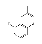 2-fluoro-4-iodo-3-(2-methylprop-2-enyl)pyridine结构式