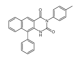 10-phenyl-3-(p-tolyl)benzo[g]quinazoline-2,4(1H,3H)-dione结构式