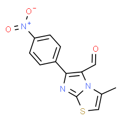 3-METHYL-6-(4-NITROPHENYL)IMIDAZO[2,1-B]THIAZOLE-5-CARBOXALDEHYDE结构式