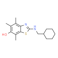 6-Benzothiazolol,2-[(cyclohexylmethyl)amino]-4,5,7-trimethyl-结构式