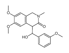 4-(α-hydroxy-3-methoxybenzyl)-6,7-dimethoxy-2-methyl-1,4-dihydro-3(2H)-isoquinolone Structure