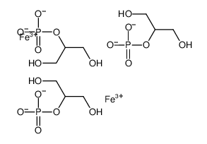 1,3-dihydroxypropan-2-yl phosphate,iron(3+) Structure