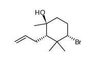 (1S,2S,4S)-2-allyl-4-bromo-1,3,3-trimethylcyclohexan-1-ol结构式