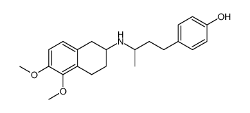 4-[3-(5,6-Dimethoxy-1,2,3,4-tetrahydro-naphthalen-2-ylamino)-butyl]-phenol结构式