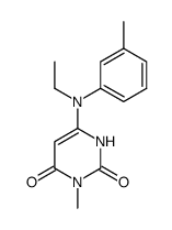6-(N-ethyl-3-toluidino)-3-methyluracil结构式