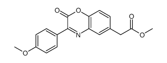 methyl 2-[3-(4-methoxyphenyl)-2-oxo-1,4-benzoxazin-6-yl]acetate结构式