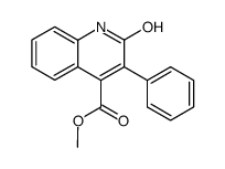 2-hydroxy-3-phenyl-quinoline-4-carboxylic acid methyl ester Structure