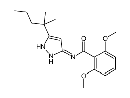 2,6-dimethoxy-N-[5-(2-methylpentan-2-yl)-1H-pyrazol-3-yl]benzamide结构式