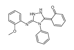 (6Z)-6-[3-(2-methoxyanilino)-4-phenyl-1H-1,2,4-triazol-5-ylidene]cyclohexa-2,4-dien-1-one Structure