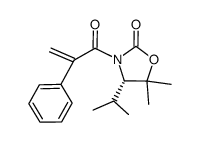 (S)-5,5-dimethyl-4-iso-propyl-3-(2'-phenylacryloyl)oxazolidin-2-one结构式