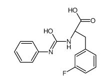 (2R)-3-(3-fluorophenyl)-2-(phenylcarbamoylamino)propanoic acid结构式