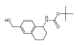 (R)-tert-butyl 6-(hydroxymethyl)-1,2,3,4-tetrahydronaphthalen-1-ylcarbamate结构式