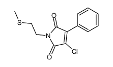 3-chloro-1-(2-methylsulfanylethyl)-4-phenylpyrrole-2,5-dione结构式