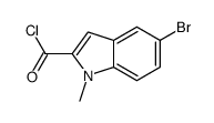 5-bromo-1-methylindole-2-carbonyl chloride结构式