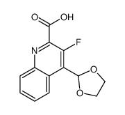 4-(1,3-dioxolan-2-yl)-3-fluoroquinoline-2-carboxylic acid结构式