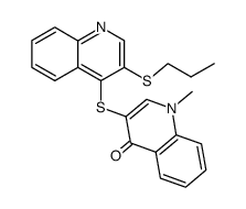 1-methyl-3'-propylthio-1,4-dihydro-4-oxo-3,4'-diquinolinyl sulfide结构式